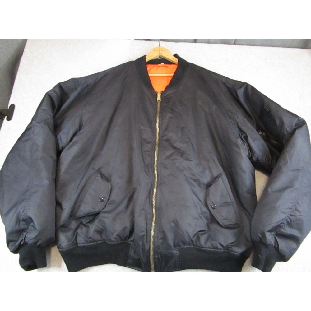 Rothco MA-1 Bomber Jacket Mens 5XL Black Ultra Force Military Flight Coat